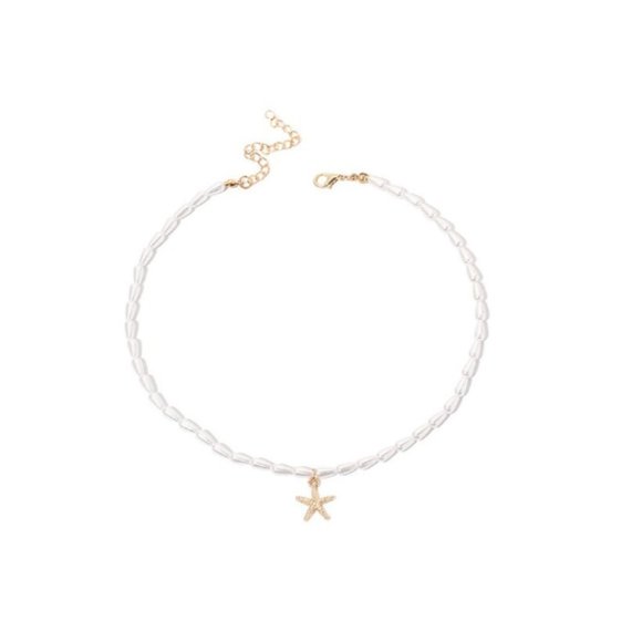 Starfish Sea Star Pendant Pearl Ocean Summer Beach Necklace - Picture 2 of 5